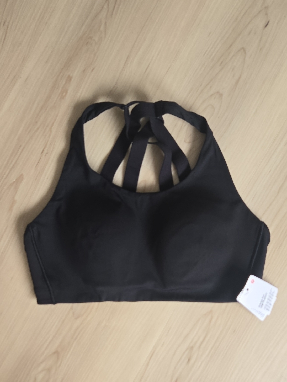 NWT Lululemon Energy Bra High Support, Black, Size 34C